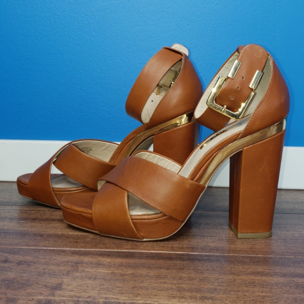 Louise et cie Cognac "Barbados" Platform Sandals